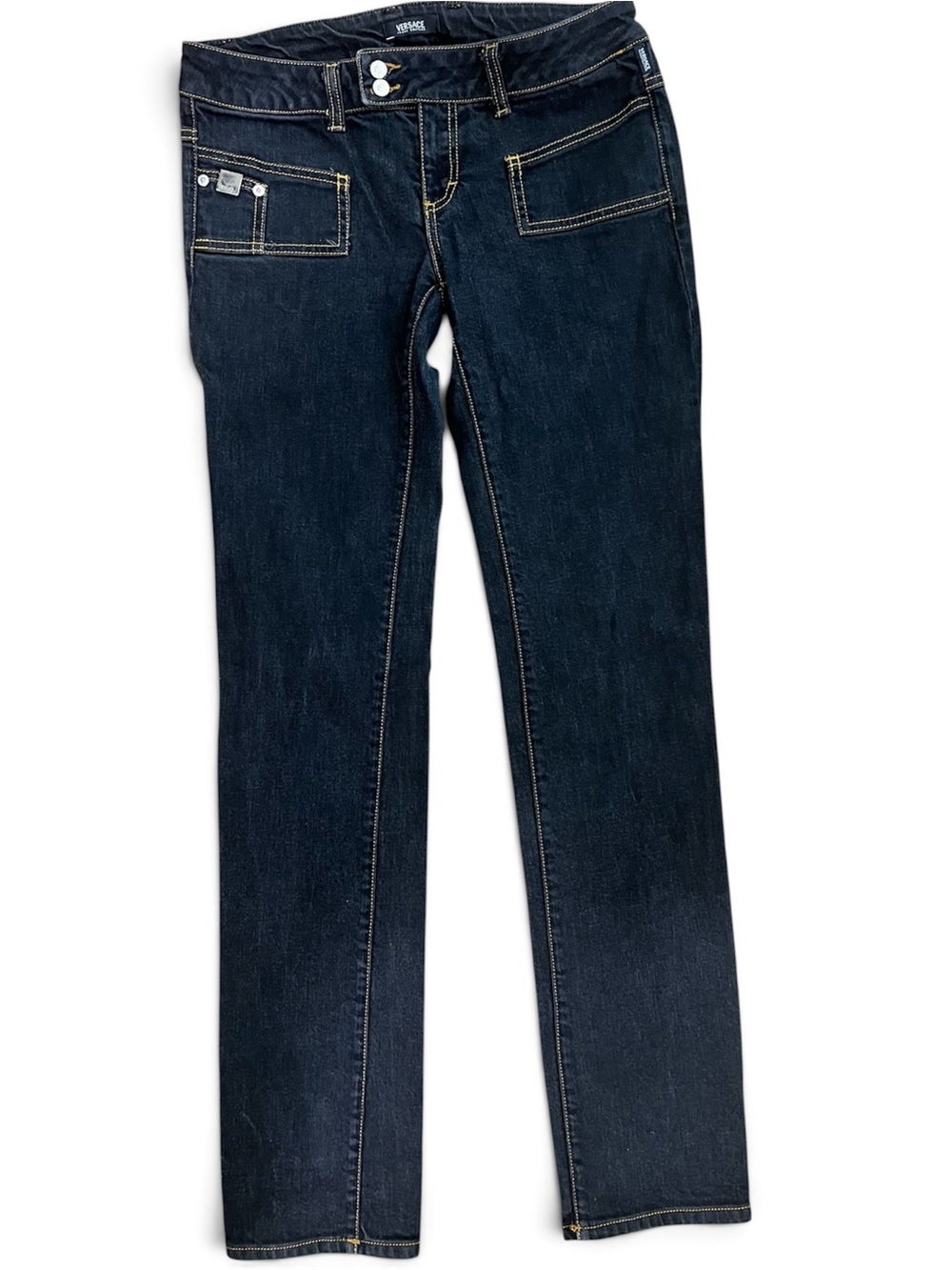 Vintage Versace Jeans Couture Dark Wash Utility Pocket Jeans 30 / 44 Y2K